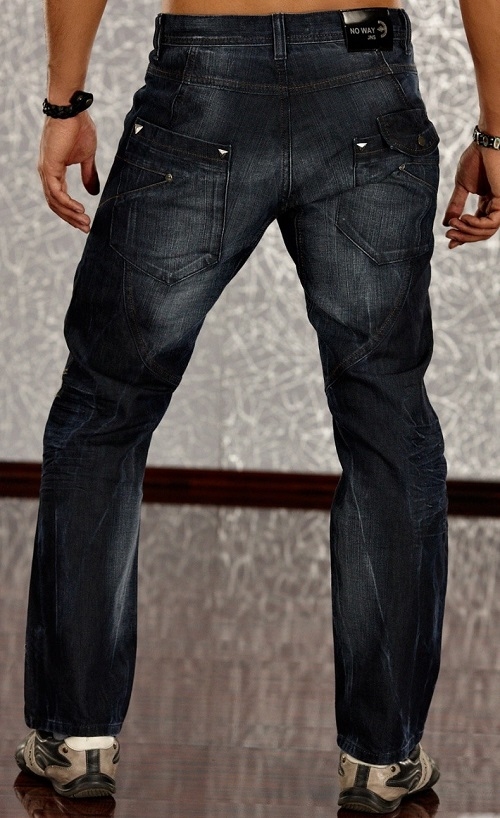 Casual mørkeblå herre jeans